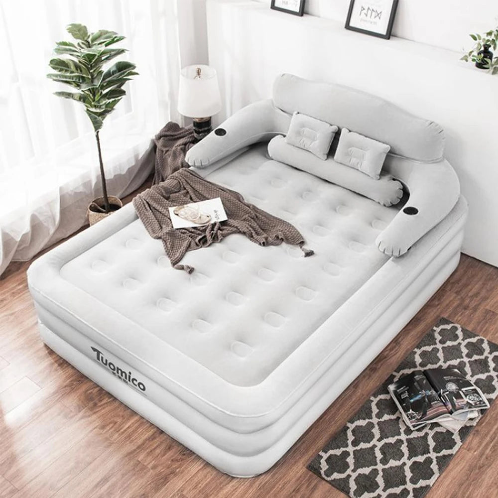 Camping Air bed with Backrest 2 Persons Inflatable Mattress