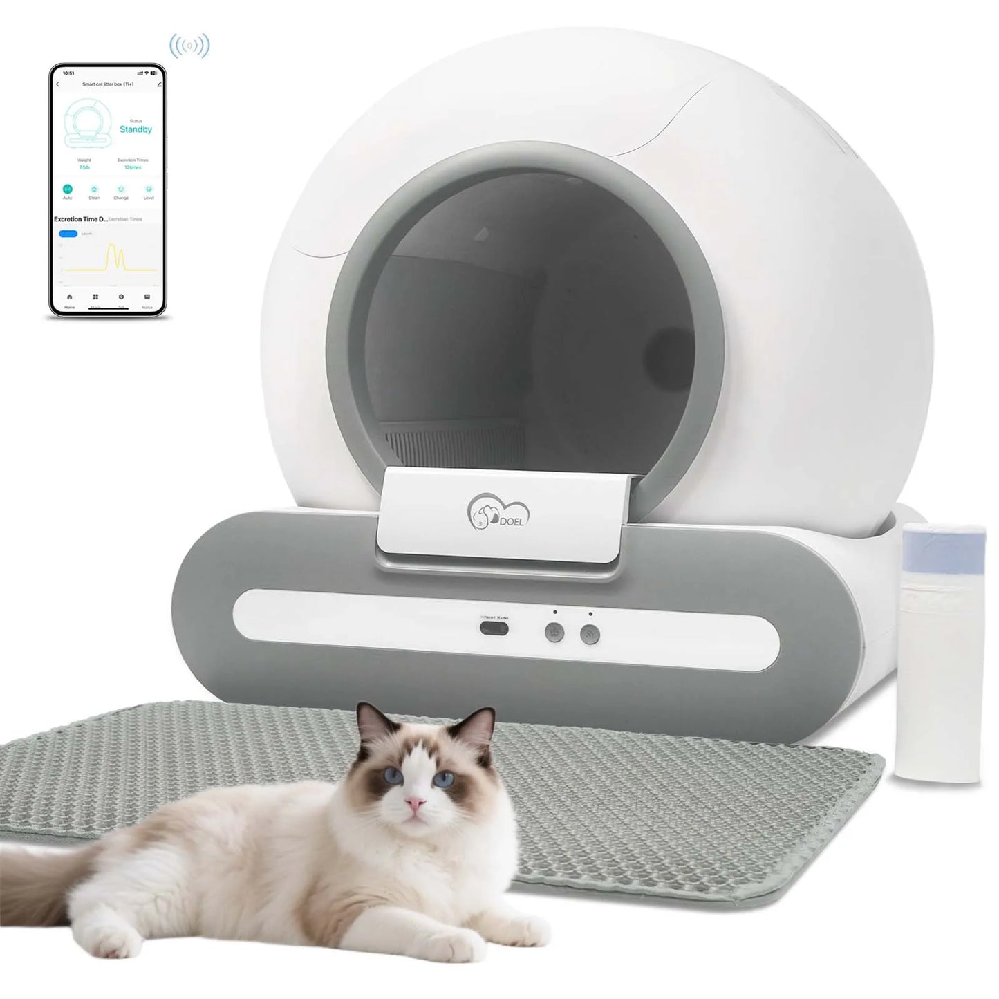 Self-Cleaning Automatic Cat Litter Box