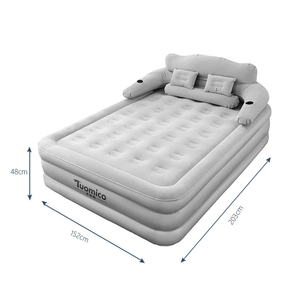 Camping Air bed with Backrest 2 Persons Inflatable Mattress