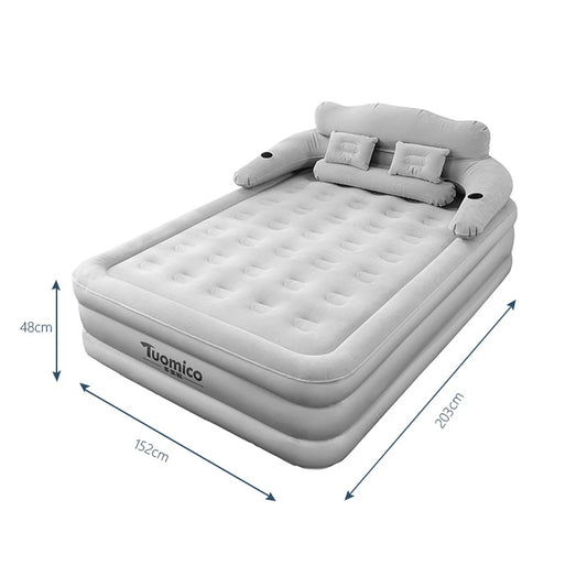 Camping Air bed with Backrest 2 Persons Inflatable Mattress