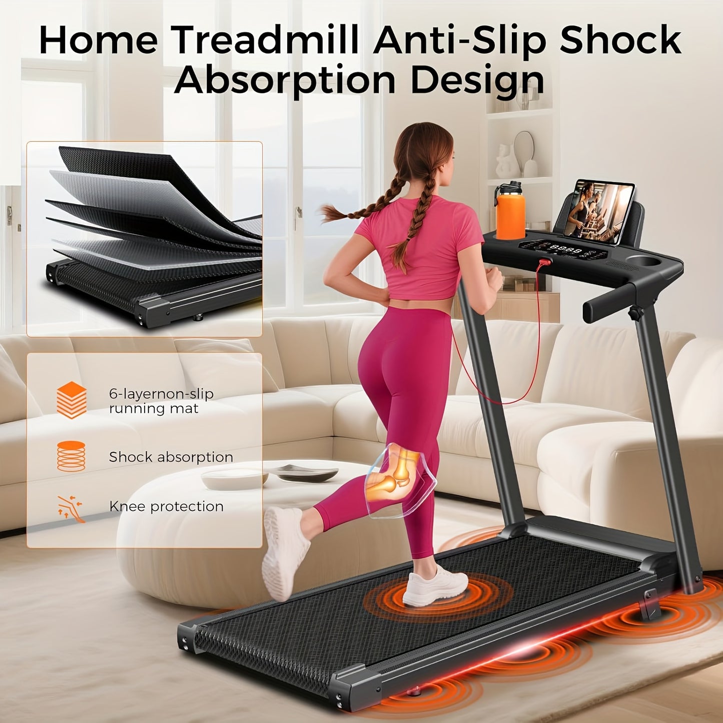 3-in-1 Portable Home Treadmill